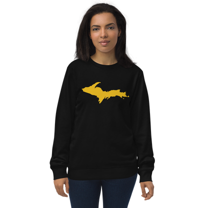 Michigan Upper Peninsula Organic Sweatshirt (w/ Gold UP Outline)