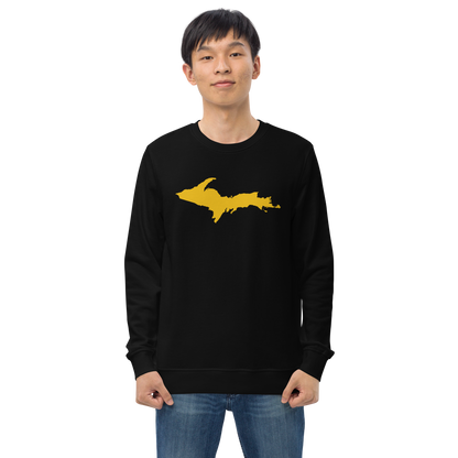 Michigan Upper Peninsula Organic Sweatshirt (w/ Gold UP Outline)