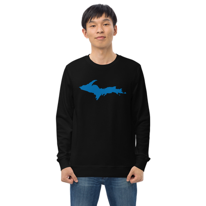 Michigan Upper Peninsula Organic Sweatshirt (w/ Azure UP Outline)