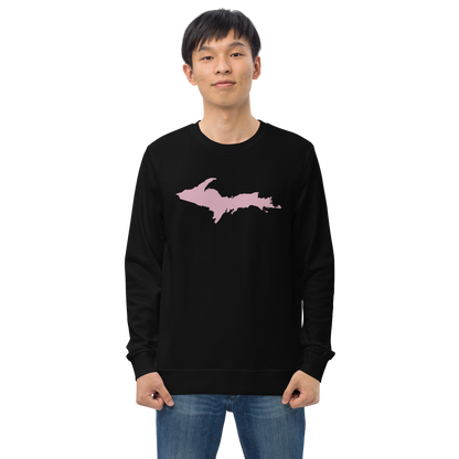 Michigan Upper Peninsula Organic Sweatshirt (w/ Pink UP Outline)