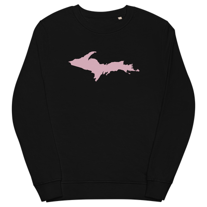 Michigan Upper Peninsula Organic Sweatshirt (w/ Pink UP Outline)