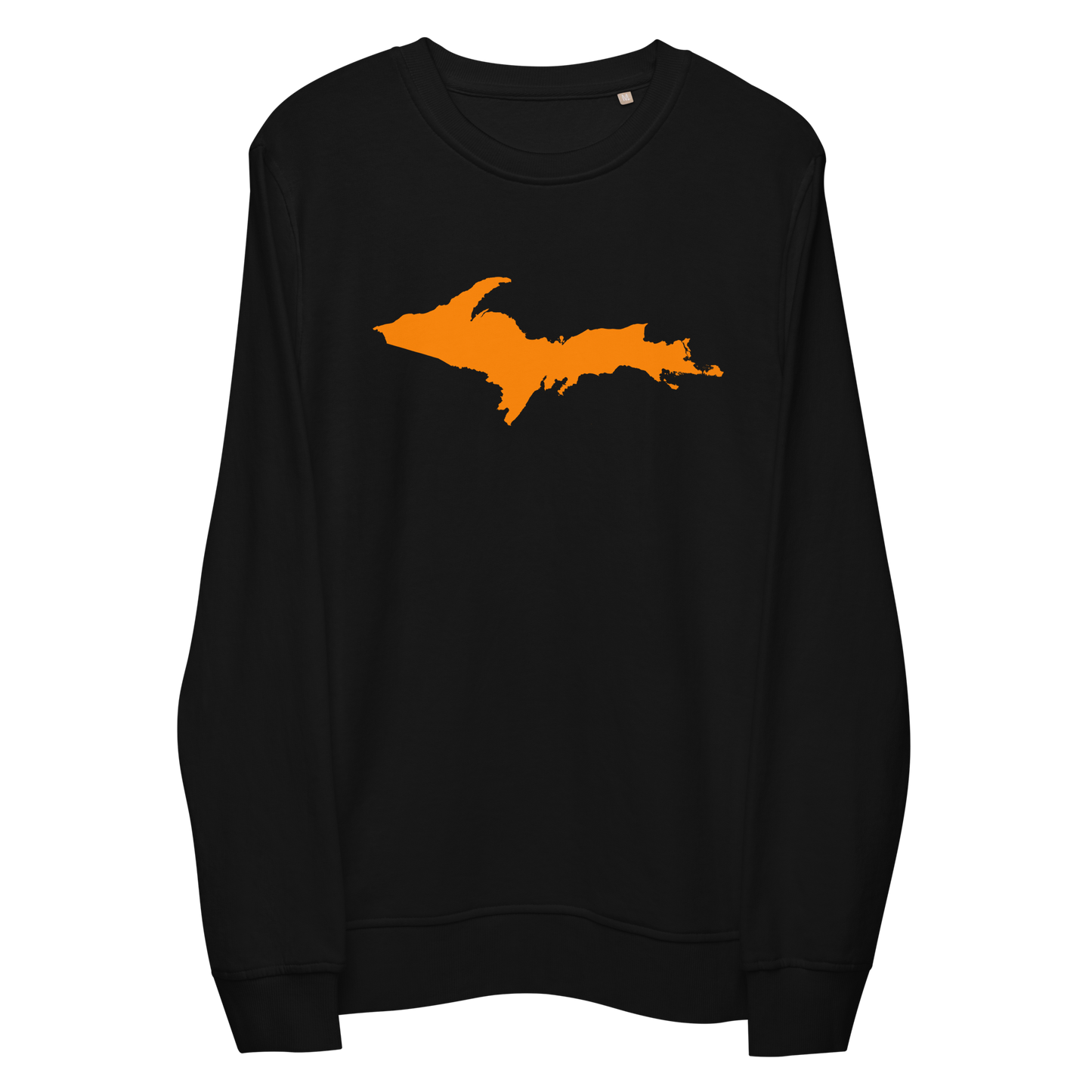 Michigan Upper Peninsula Organic Sweatshirt (w/ Orange UP Outline)