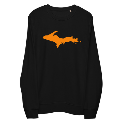 Michigan Upper Peninsula Organic Sweatshirt (w/ Orange UP Outline)