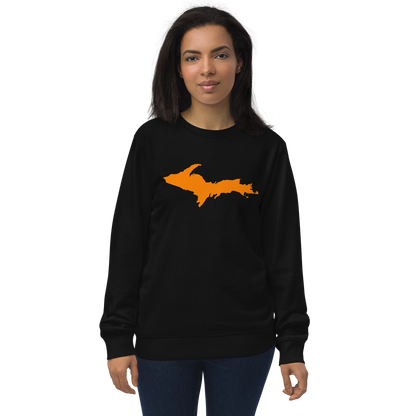 Michigan Upper Peninsula Organic Sweatshirt (w/ Orange UP Outline)