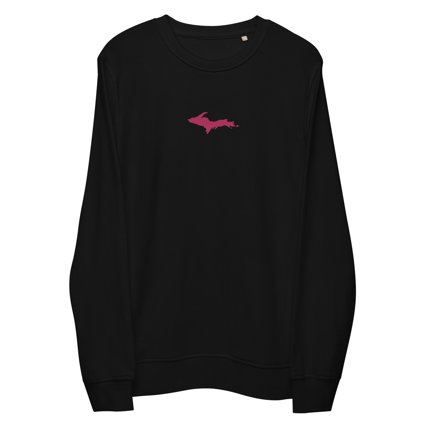 Michigan Upper Peninsula Sweatshirt (w/ Embroidered Pink UP Outline) | Unisex Organic