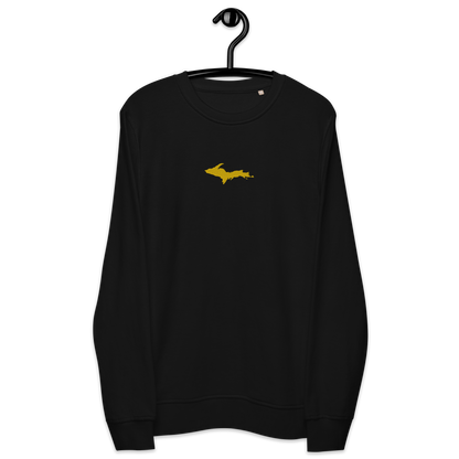 Michigan Upper Peninsula Sweatshirt (w/ Embroidered Gold UP Outline) | Unisex Organic