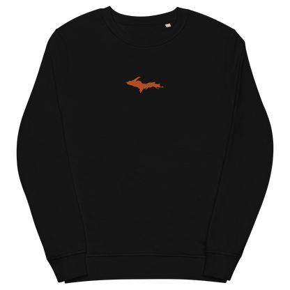 Michigan Upper Peninsula Sweatshirt (w/ Embroidered Orange UP Outline) | Unisex Organic