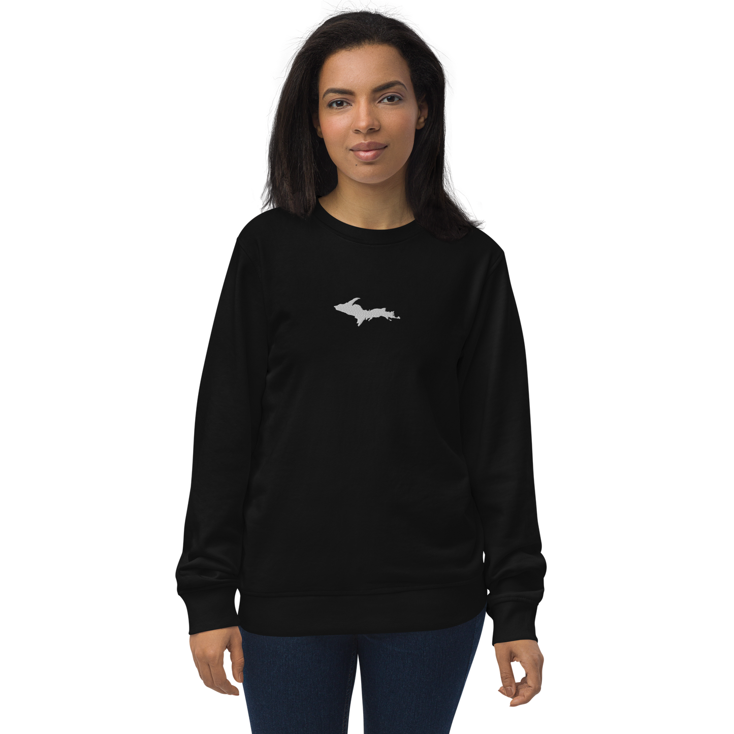 Michigan Upper Peninsula Sweatshirt (w/ Embroidered UP Outline) | Unisex Organic