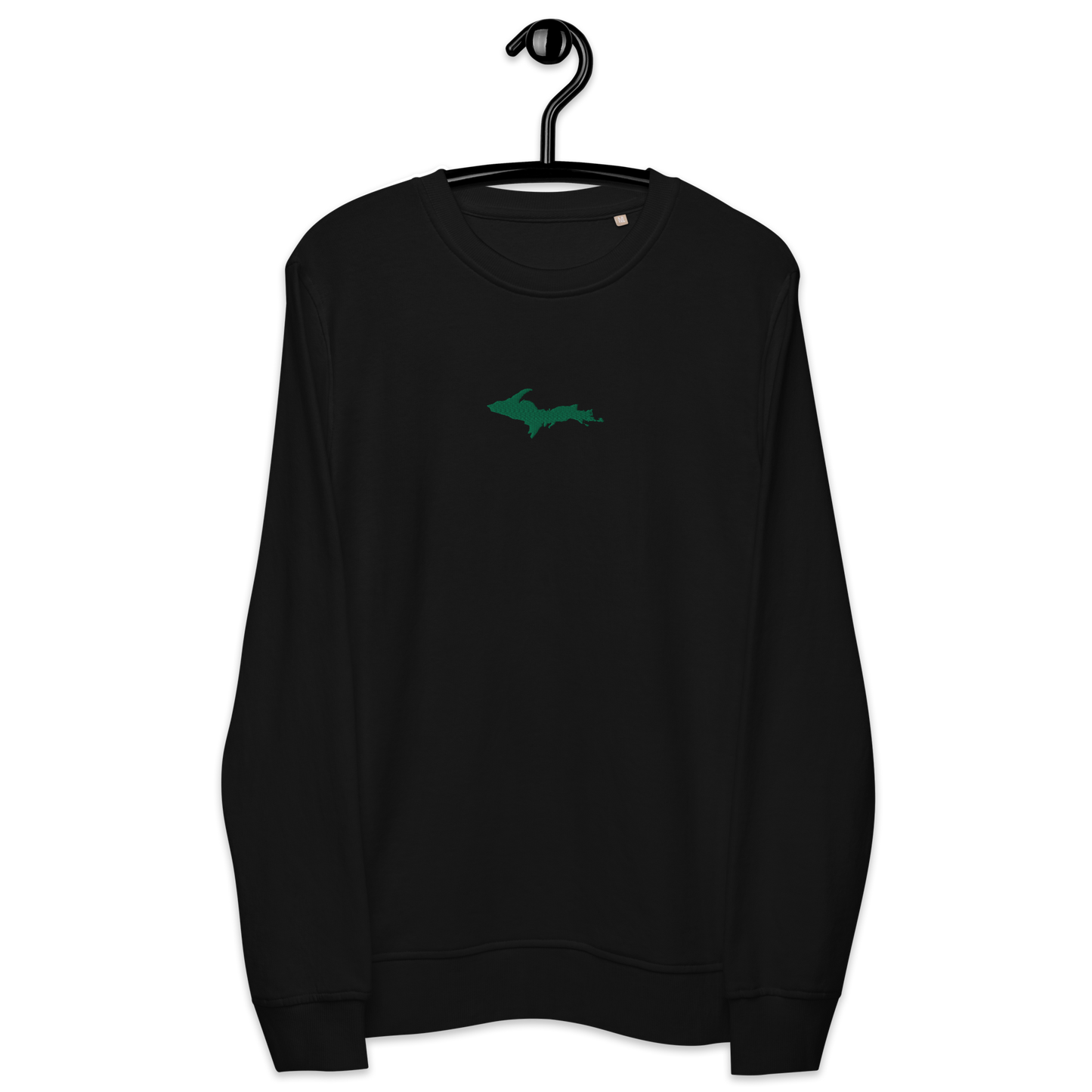 Michigan Upper Peninsula Sweatshirt (w/ Embroidered Green UP Outline) | Unisex Organic