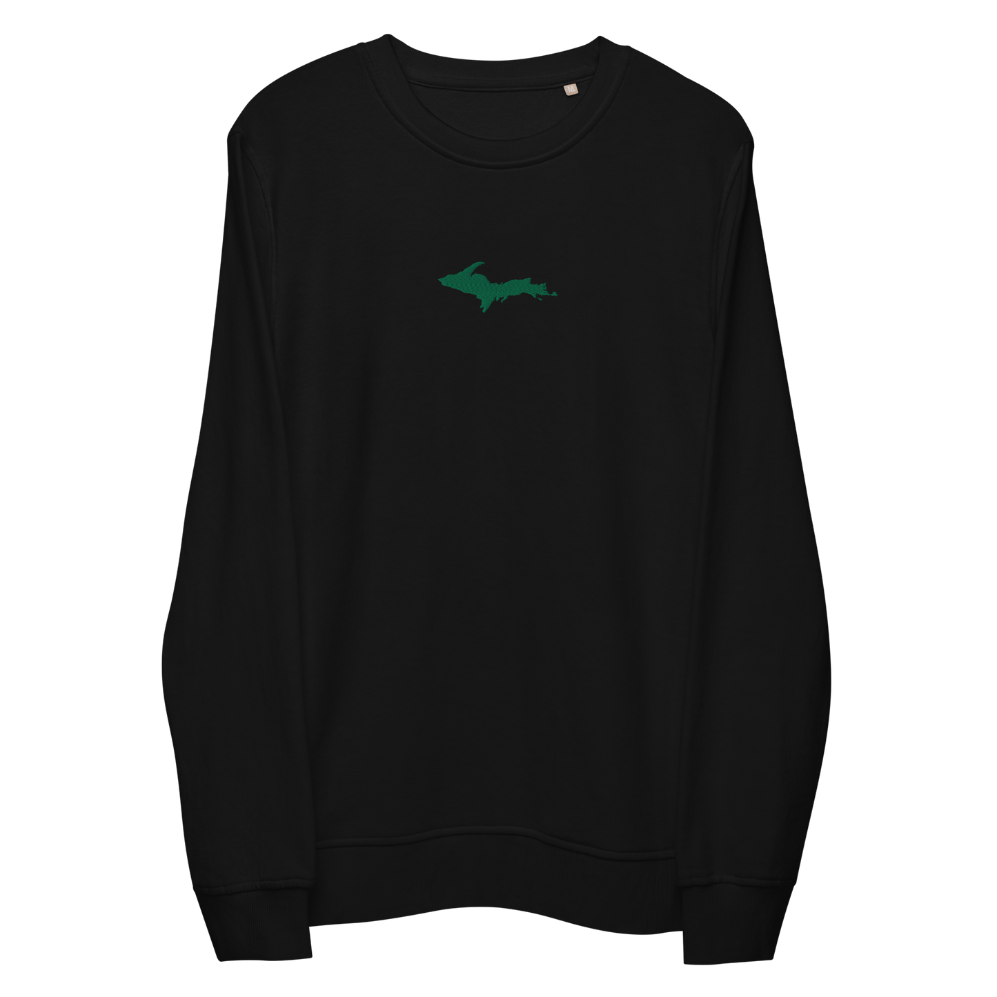 Michigan Upper Peninsula Sweatshirt (w/ Embroidered Green UP Outline) | Unisex Organic