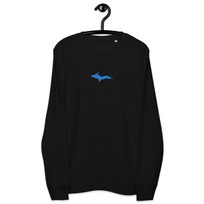 Michigan Upper Peninsula Sweatshirt (w/ Embroidered Azure UP Outline) | Unisex Organic