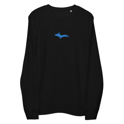 Michigan Upper Peninsula Sweatshirt (w/ Embroidered Azure UP Outline) | Unisex Organic