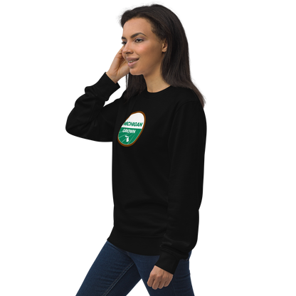 'Michigan Grown' Sweatshirt (Agricultural Certification Parody) | Unisex Organic