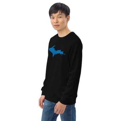 Michigan Upper Peninsula Organic Sweatshirt (w/ Azure UP Outline)