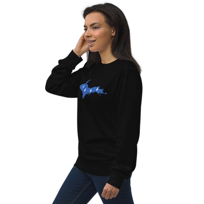 Michigan Upper Peninsula Sweatshirt (w/ UP Quebec Flag Outline) | Unisex Organic