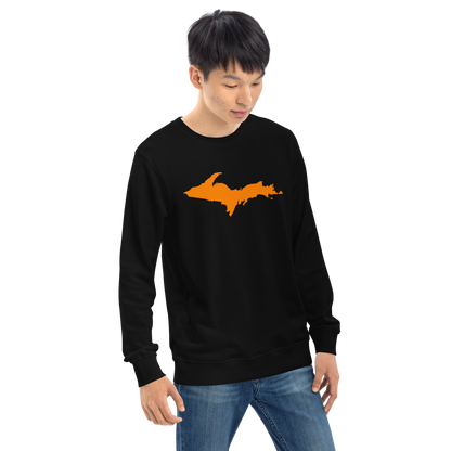 Michigan Upper Peninsula Organic Sweatshirt (w/ Orange UP Outline)