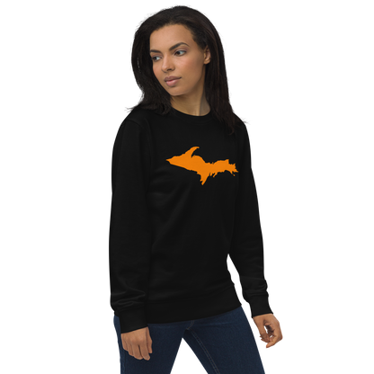 Michigan Upper Peninsula Organic Sweatshirt (w/ Orange UP Outline)