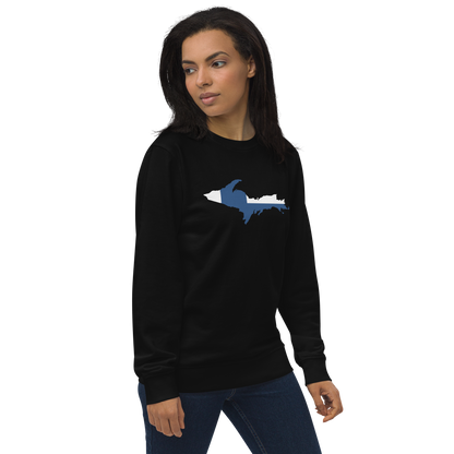 Michigan Upper Peninsula Sweatshirt (w/ UP Finland Flag Outline) | Unisex Organic