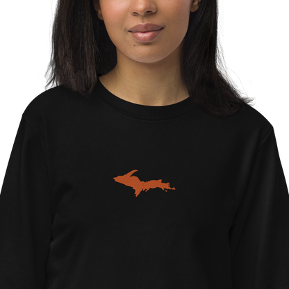 Michigan Upper Peninsula Sweatshirt (w/ Embroidered Orange UP Outline) | Unisex Organic