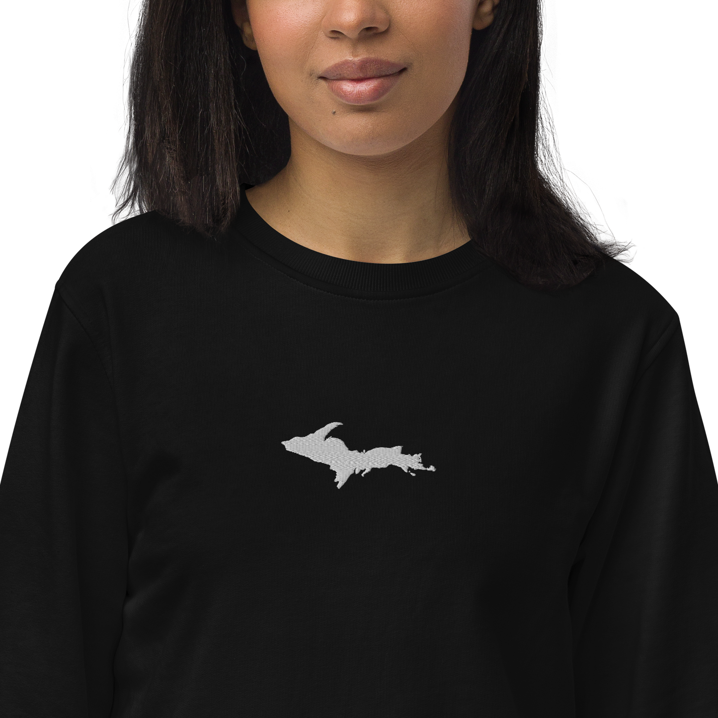 Michigan Upper Peninsula Sweatshirt (w/ Embroidered UP Outline) | Unisex Organic