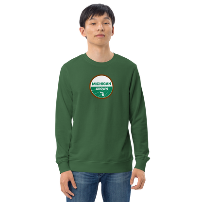 'Michigan Grown' Sweatshirt (Agricultural Certification Parody) | Unisex Organic