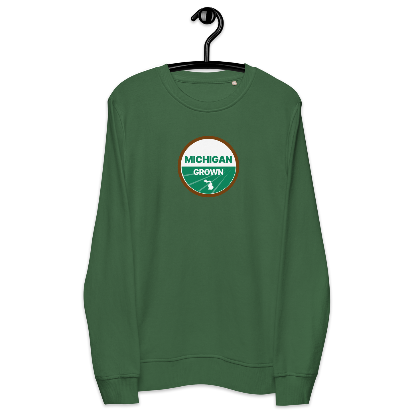 'Michigan Grown' Sweatshirt (Agricultural Certification Parody) | Unisex Organic