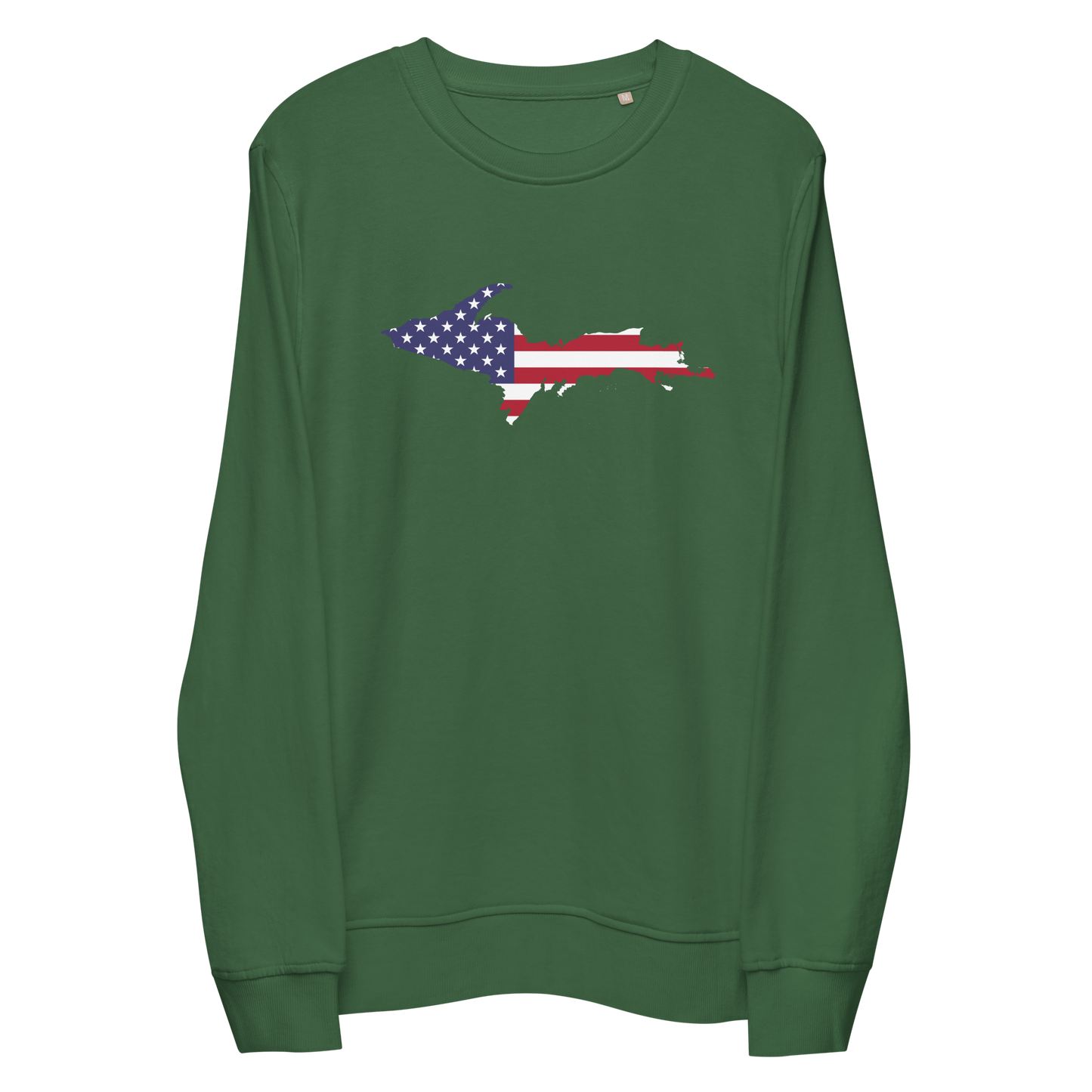 Michigan Upper Peninsula Organic Sweatshirt (w/ UP USA Flag Outline)