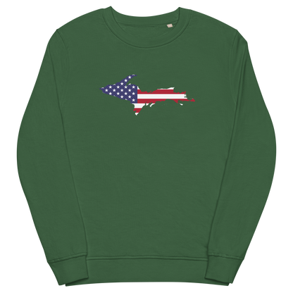 Michigan Upper Peninsula Organic Sweatshirt (w/ UP USA Flag Outline)