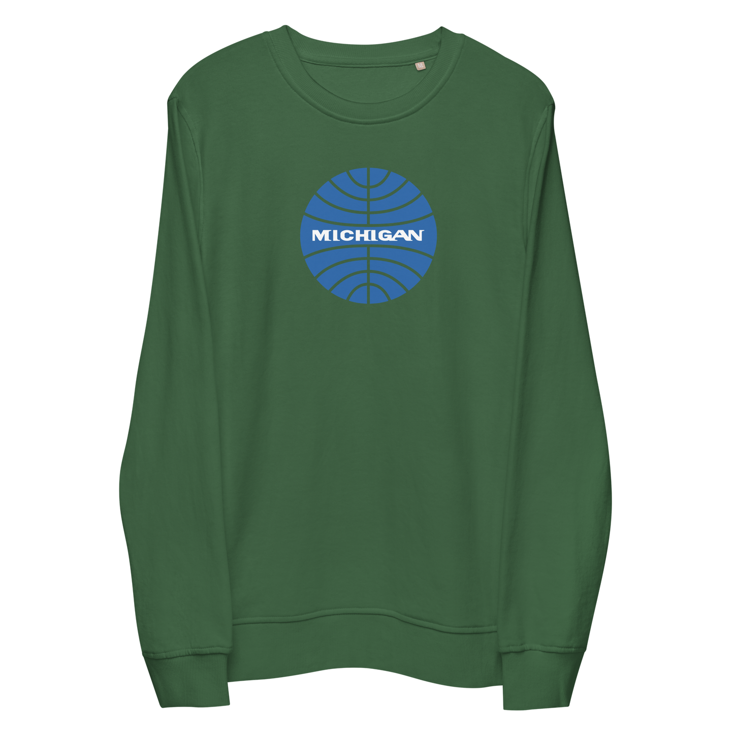 'Michigan' Organic Sweatshirt (Vintage Airline Parody)