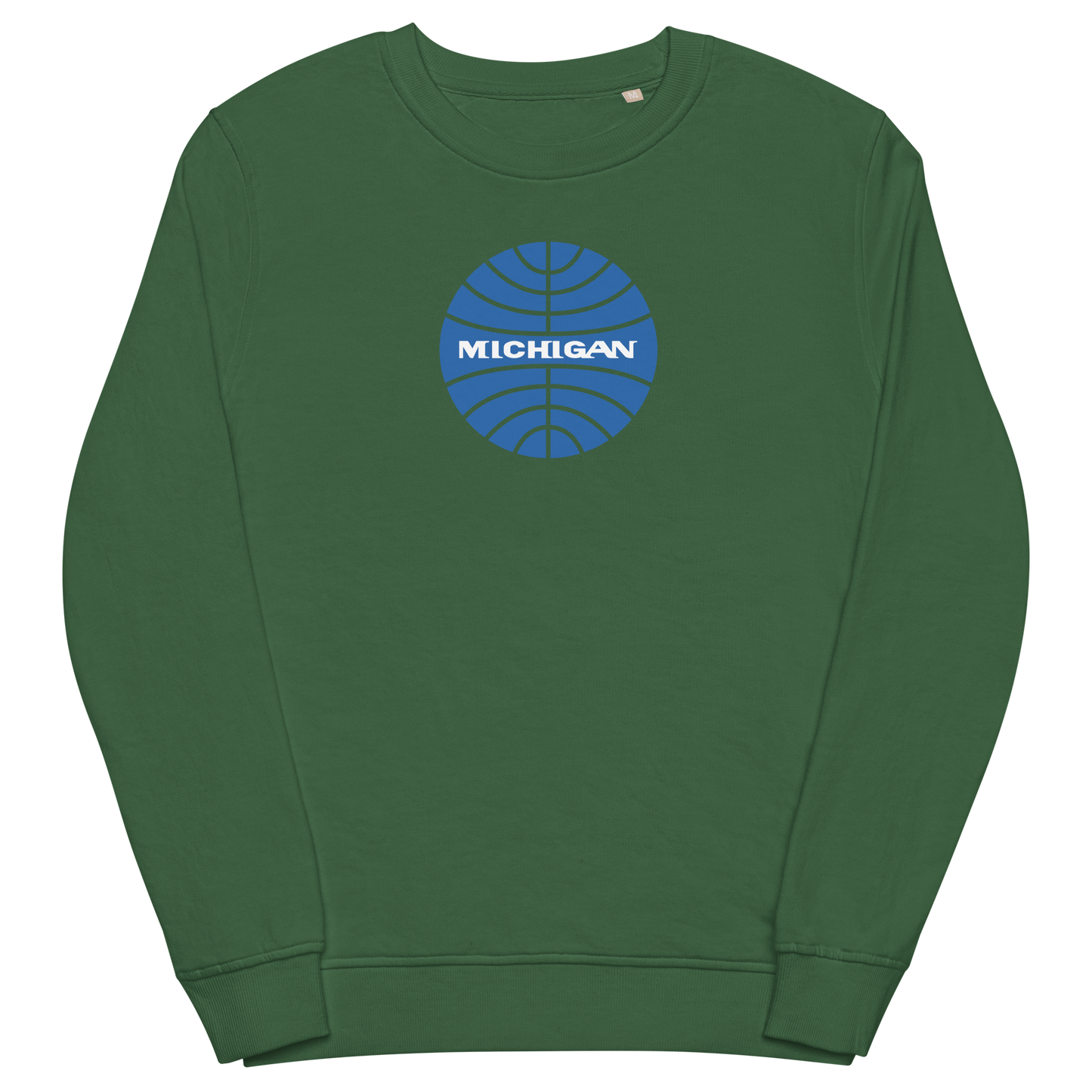 'Michigan' Organic Sweatshirt (Vintage Airline Parody)