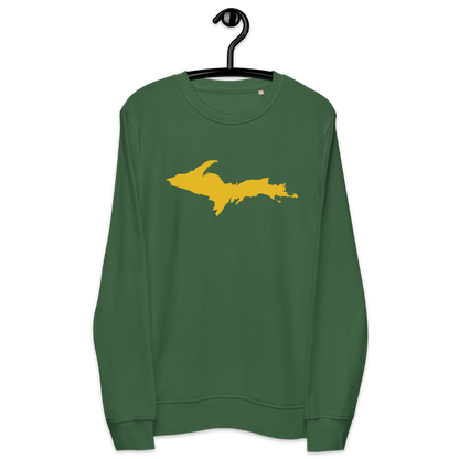 Michigan Upper Peninsula Organic Sweatshirt (w/ Gold UP Outline)