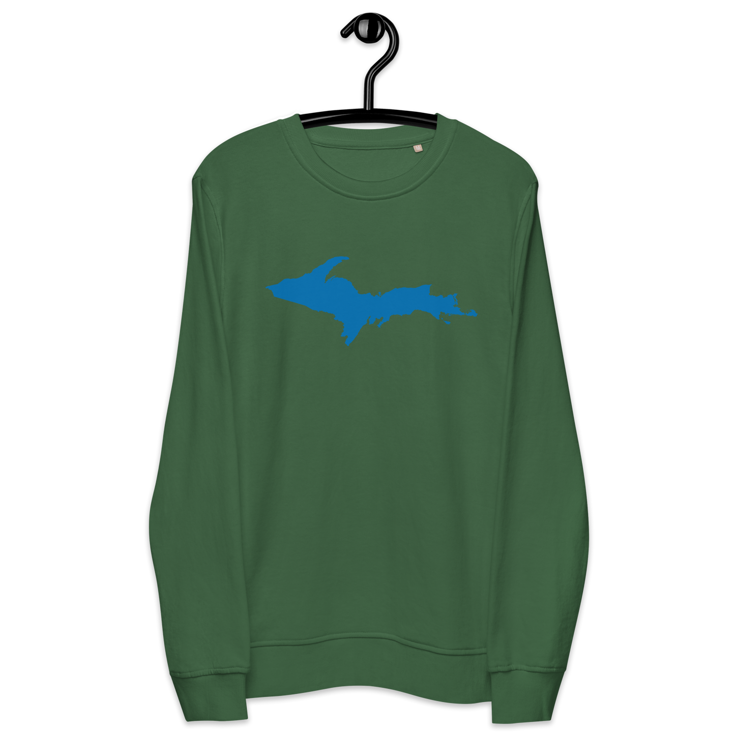 Michigan Upper Peninsula Organic Sweatshirt (w/ Azure UP Outline)