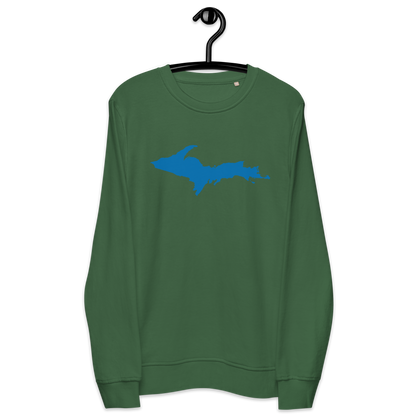 Michigan Upper Peninsula Organic Sweatshirt (w/ Azure UP Outline)