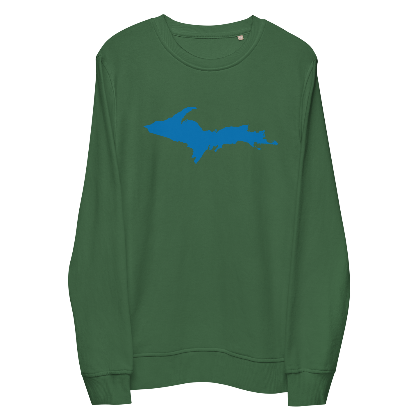 Michigan Upper Peninsula Organic Sweatshirt (w/ Azure UP Outline)