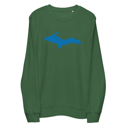 Michigan Upper Peninsula Organic Sweatshirt (w/ Azure UP Outline)