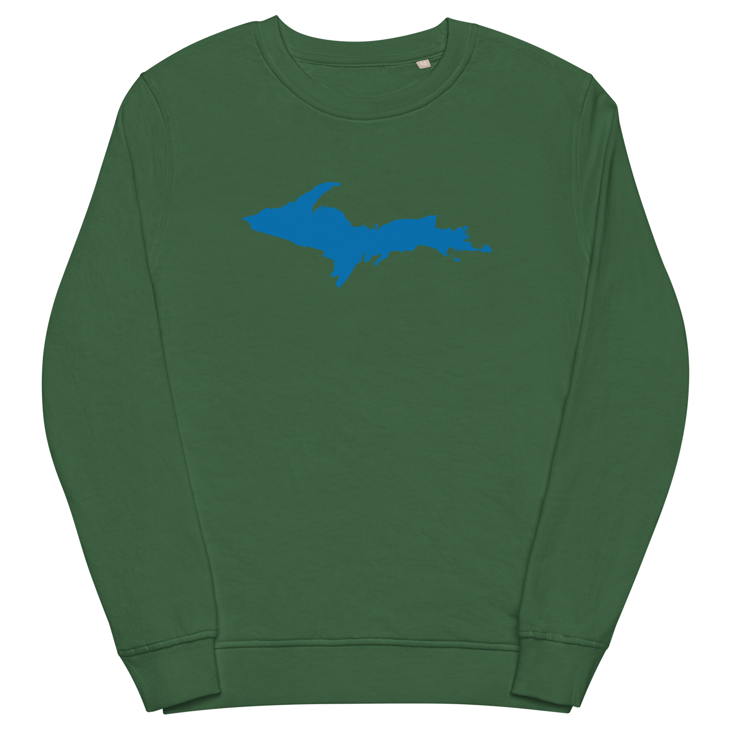 Michigan Upper Peninsula Organic Sweatshirt (w/ Azure UP Outline)