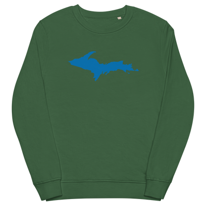 Michigan Upper Peninsula Organic Sweatshirt (w/ Azure UP Outline)