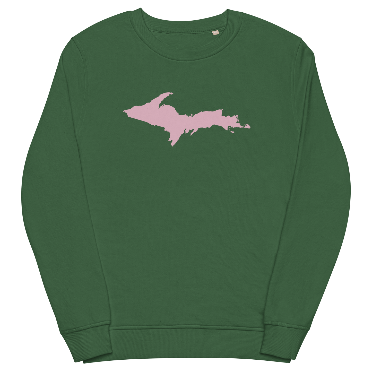 Michigan Upper Peninsula Organic Sweatshirt (w/ Pink UP Outline)