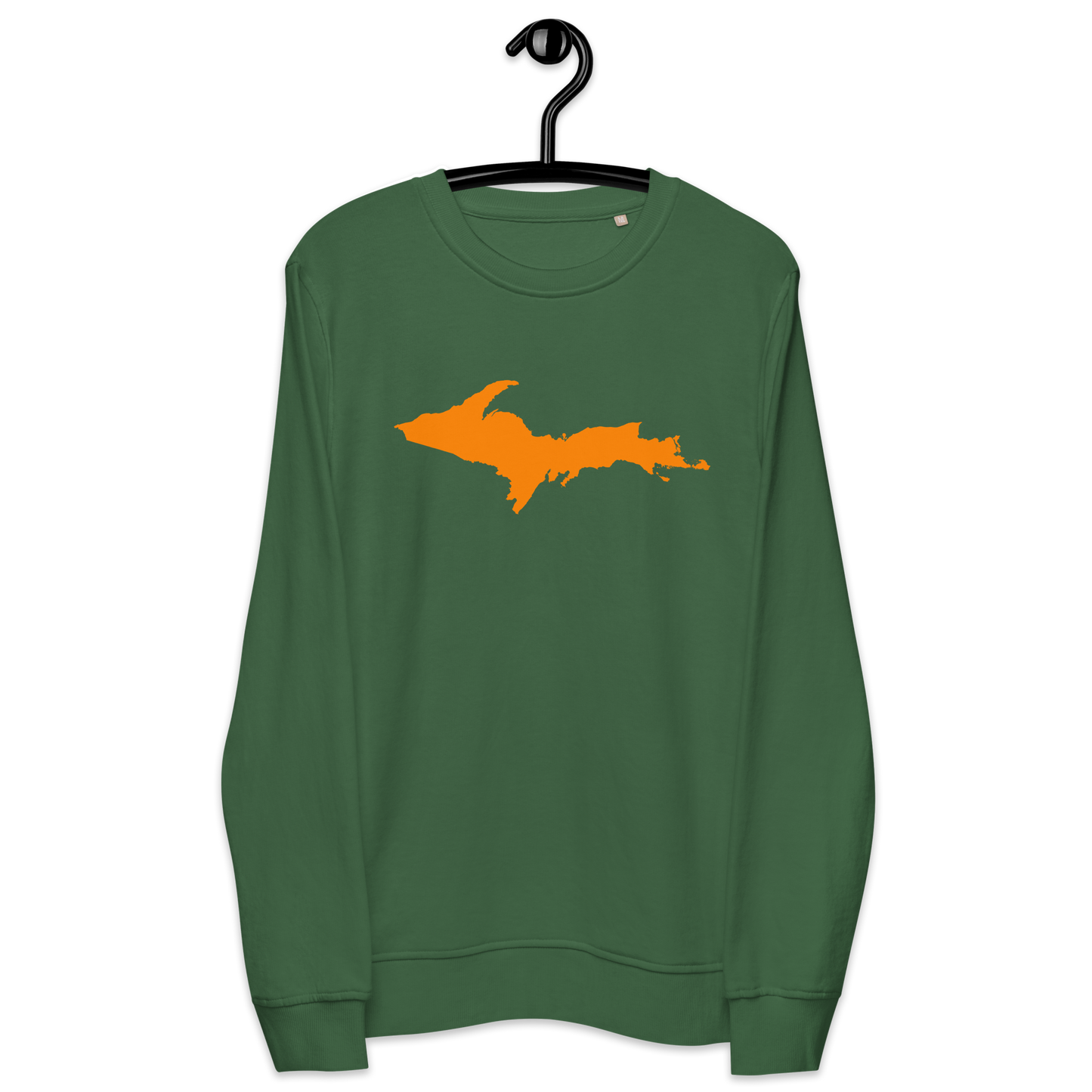 Michigan Upper Peninsula Organic Sweatshirt (w/ Orange UP Outline)