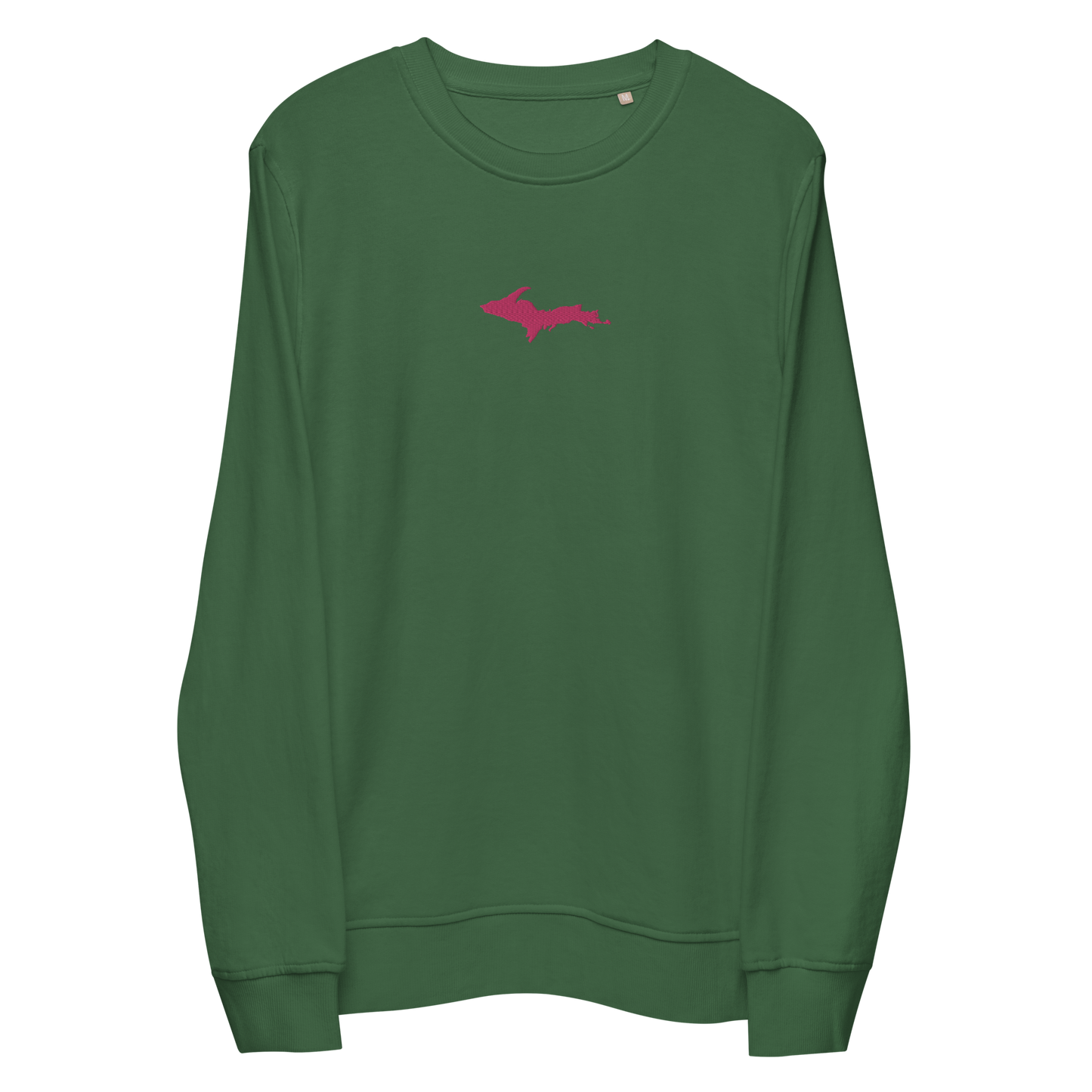 Michigan Upper Peninsula Sweatshirt (w/ Embroidered Pink UP Outline) | Unisex Organic