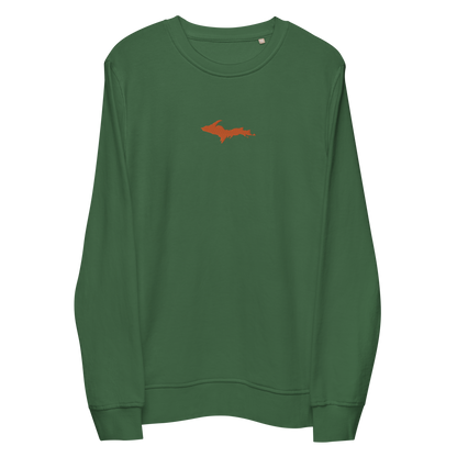 Michigan Upper Peninsula Sweatshirt (w/ Embroidered Orange UP Outline) | Unisex Organic