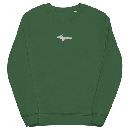 Michigan Upper Peninsula Sweatshirt (w/ Embroidered UP Outline) | Unisex Organic