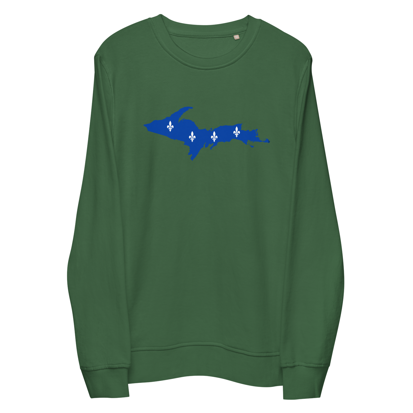 Michigan Upper Peninsula Sweatshirt (w/ UP Quebec Flag Outline) | Unisex Organic