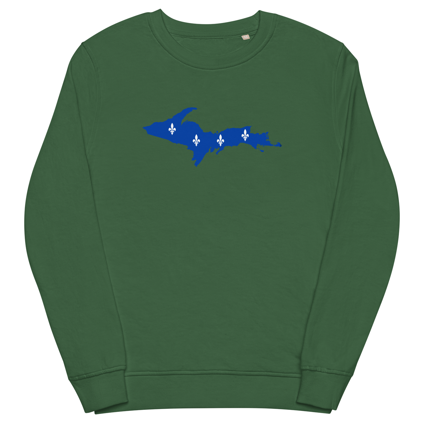 Michigan Upper Peninsula Sweatshirt (w/ UP Quebec Flag Outline) | Unisex Organic