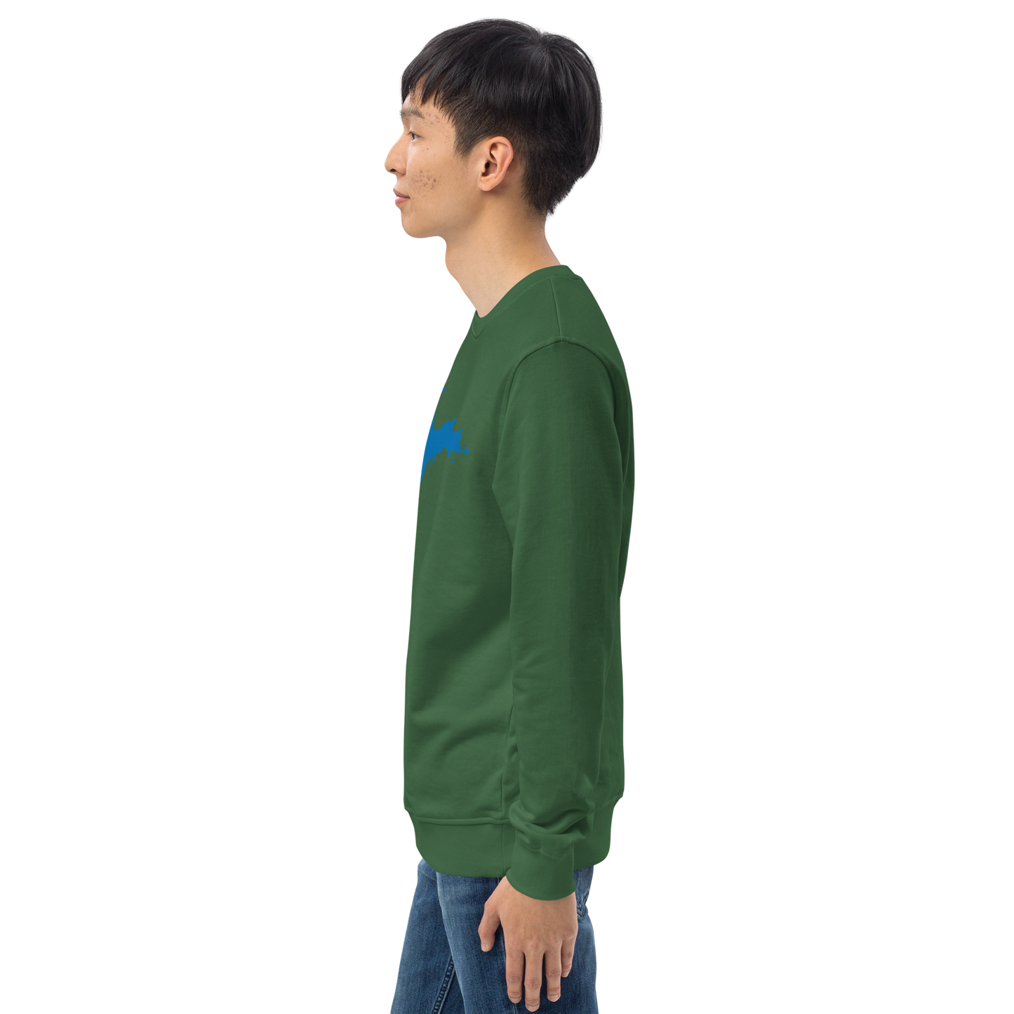 Michigan Upper Peninsula Organic Sweatshirt (w/ Azure UP Outline)