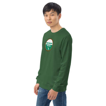 'Michigan Grown' Sweatshirt (Agricultural Certification Parody) | Unisex Organic