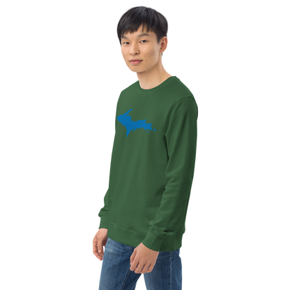 Michigan Upper Peninsula Organic Sweatshirt (w/ Azure UP Outline)