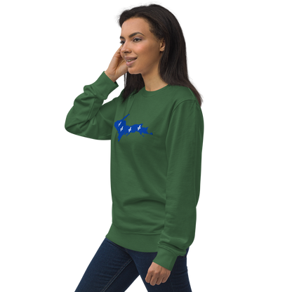 Michigan Upper Peninsula Sweatshirt (w/ UP Quebec Flag Outline) | Unisex Organic