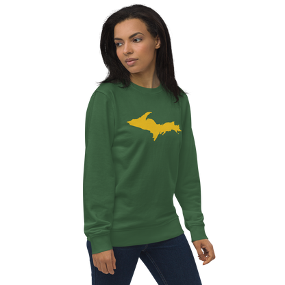 Michigan Upper Peninsula Organic Sweatshirt (w/ Gold UP Outline)