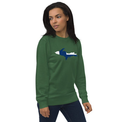 Michigan Upper Peninsula Sweatshirt (w/ UP Finland Flag Outline) | Unisex Organic